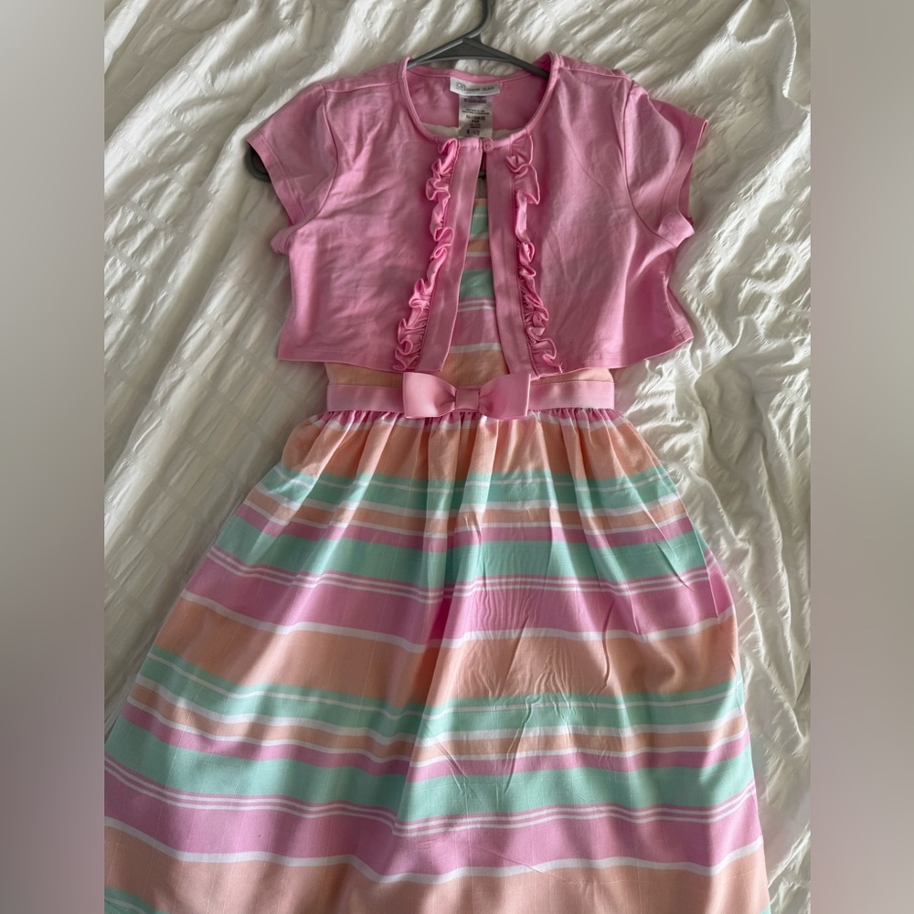 Bonnie Jean Spring Pastel Dress Size 12